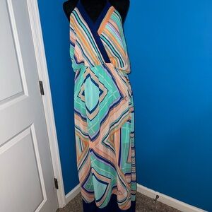 Fashion to Figure Multicolor Geometric Maxi Dress